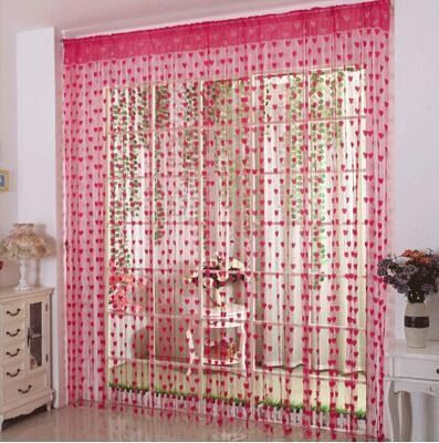 Pink%20%20colour%20Love%20Heart%20Shaped%20Net%20Curtain/Porda%20-%20Image%203
