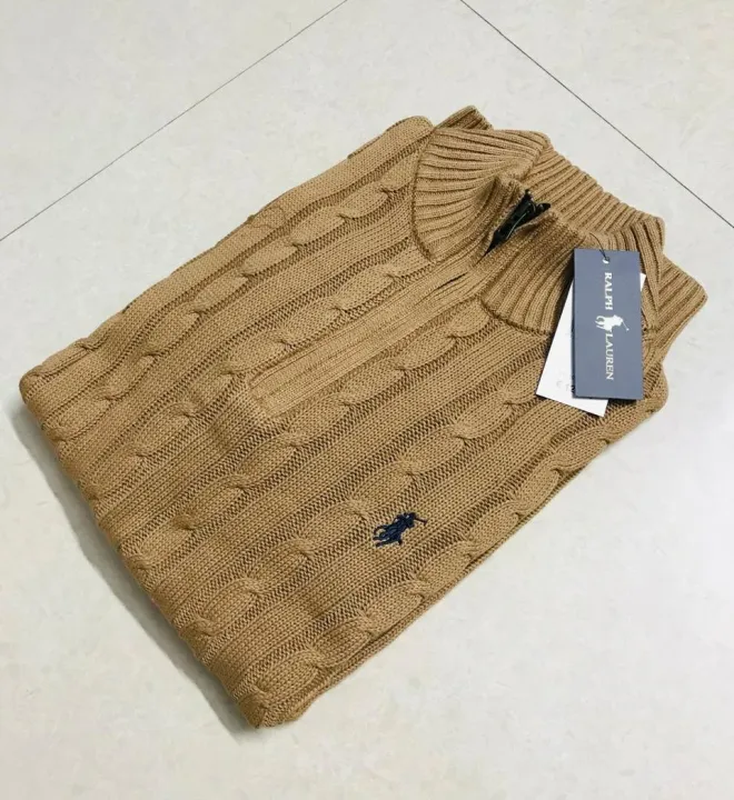 Ralph%20Lauren%20Cable-Knit%20Cotton%20Quarter-Zip%20Sweater%20%E2%80%93%20Beige%20-%20Image%205