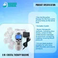 8 In 1 Digital Therapy Machine  Electric Muscle Stimulator Device With Acupuncture & Vibration  Pain Relief Pulse Massager, 4 Pads With Palm Device, Battery & Electric Operated. 