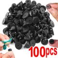 50/100pcs Black PVC Rubber Pin Back Butterfly Clutch Tie Tack Lapel Holder Clasp Pin Cap Keepers for Uniform Badges Replacements. 