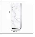 Fridge Wallpaper Vinyl Natural White Marble and 3D Background , Warp, Skin Sticker (200 x 60cm). 