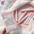 8 Pcs/set of Cigarete tube lip glaze set matte white lipstick student gift Lipstick set- 8 color/set Box. 