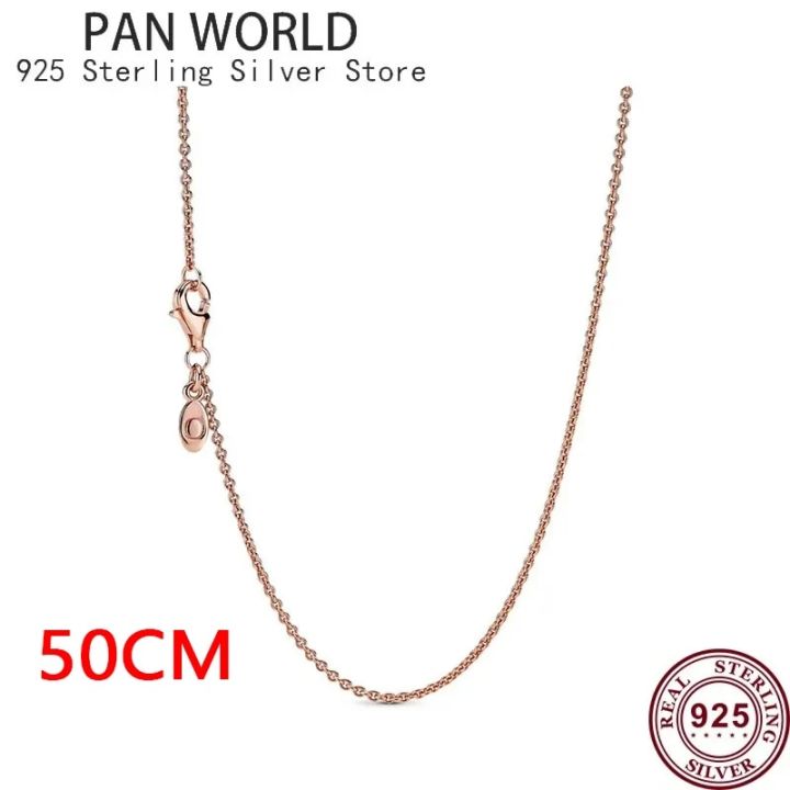 Hot%20925%20Sterling%20Silver%20Fashion%20Versatile%20Clavicle%20Chain%20Women's%20Necklace%20Is%20Suitable%20For%20The%20Original%20pan%20Pendant%20Jewelry%20-%20Image%207