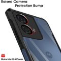 TheGiftKart Shockproof Crystal Clear Back Cover Case for Motorola Moto G24 Power | 360 Degree Protection | Protective Design | Transparent Back Cover Case for Moto G24 Power (PC & TPU, Black Bumper). 