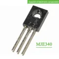 2Pcs MJE340 MJE 340 E340 NPN Transistor 300V 5A 20W Electronic Power Transistor NPN Switch Mode Triode Bipolar Transistor TO-126 Package. 
