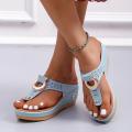Summer Sandals Women 2024 Big Size Platform Sandals Wedges Flip Flops Comfortable Slippers Ladies Non-Slip Open Toe Beach Shoes Superman.