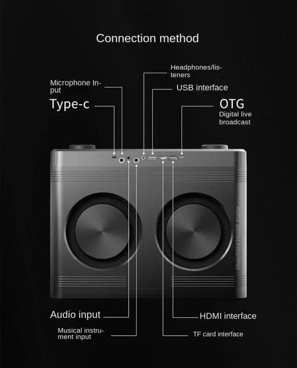 SODLK%20S1368%20Portable%20Outdoor%20Karaoke%20Bluetooth%20Speaker%20With%20Rack%20Drum%20Function%20Subwoofer%20320W%20Stereo%20Wireless%20Microphone%20Speaker%20-%20Image%204