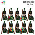 【selevn roind】Napoleonic Wars Soldiers Building Blocks WW2 Mini Action Figures French British Fusilier Rifles Weapons Toys For Kids.