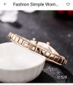 Fashion Watch Simple New Women's Temperament Diamond Ladis Quartz for Party Rose Gold Colour...