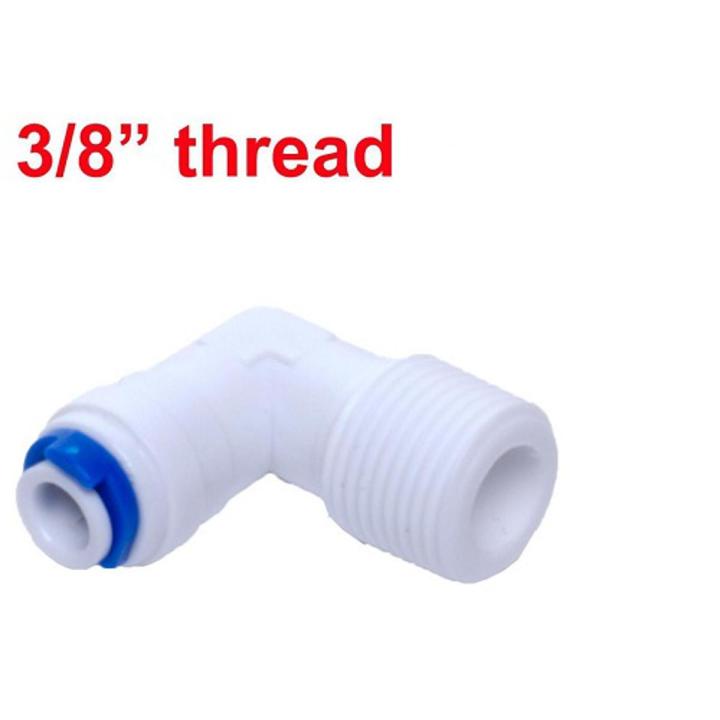 RO Pump Elbow for RO Water Filter Purifier 1/4 Male Elbow Connector 1/4 (White, Standard Size) -2 Piece
