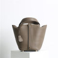 TOGO first layer cowhide h's vegetable basket 2024 new fashion soft cowhide bucket bag handbag.