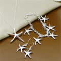 Fine Jewelry Set 925 Sterling Silver Sideways Snake Chain Bracelet Necklace Sets For Women Men Fashion Charm Jewelry Gift. 