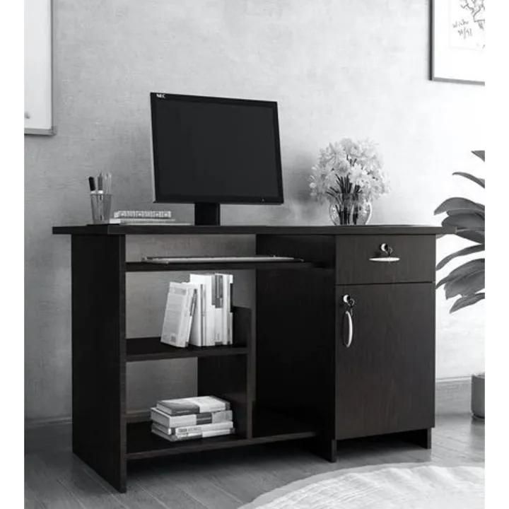 Computer Table With Keyboar Stand Writing Desk for Study, Table for Home Office Desk Office Table, Laptop Working Table with 1 Storage Shelf and Drawer