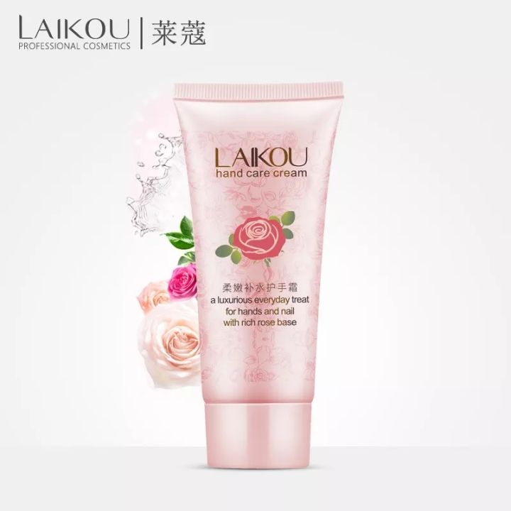 Laikou Moisturizing Tender Smooth Skin Rose Hand Cream- 60g