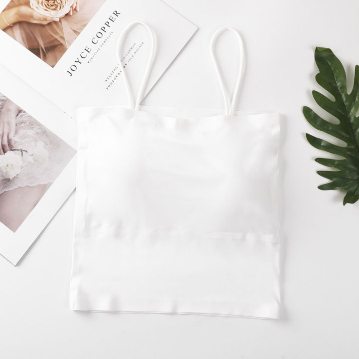 Tube%20Top%20Girl's%20Underwear%20Beauty%20Back%20Summer%20Ice%20Silk%20Breathable%20Wrapped%20Chest%20Anti-Wardrobe%20Malfunction%20Base%20Pure%20Color%20Seamless%20Sling%20-%20Image%206