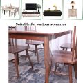 PVC 12mm Transparent Clear Dining Table Cover mat / Cloth Waterproof Protector shada - For 6 Chair ( 7 fit by 4.7 fit ). 