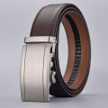 Belts men's cowhide belt genuine leather cross-border brown pants belt casual business manufacturers wholesale automatic buckle men's belt.