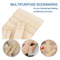 50 PCS Wood Blank Bookmarks with Holes and Ropes DIY Craft Projects. 