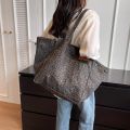 Leopard Casual Totes For Women Large Capacity Fashion Shoulder Bags Soft Cloth Big Leisure Or Travel Bags Korea Lazy breeze Bags. 