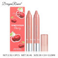 Dragon Ranee 2pcs/set Moisturising Crayon Lipstick Pencil Long Lasting Moisturising Lip Liner Solid Fruit Lip Nectar.