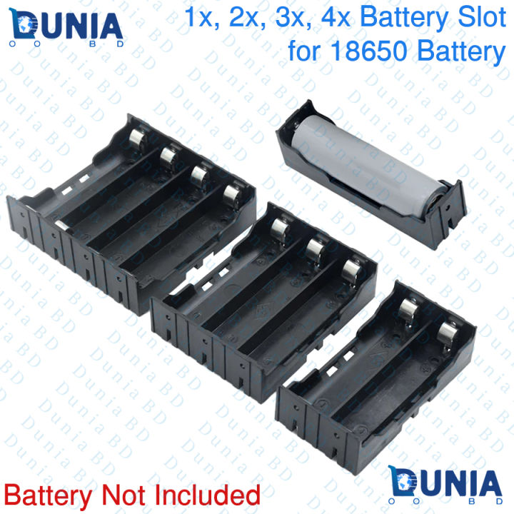 PCB Mounting type 18650 Battery Holder (Individual Cells with Series and Parallel Open Line) 1x 2x 3x 4x Slots Dunia BD