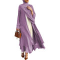 Ramadan Open Chiffon Abaya Dubai Women Sash Marocain Kaftan Eid Hijab Long Robe Muslim Fashion Clothes Turkey Vestido De Mujer House Foocus.
