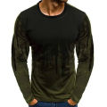 Painting Men's long sleeved T-shirt Spring and Autumn Color 3D Print O-Neck Pullover Casual Fashion Street Oversized T-shirt.