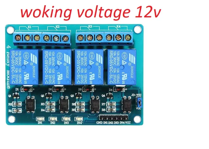 12V%204%20Channel%20Blue%20Color%20Relay%20Module%20-%20Image%202