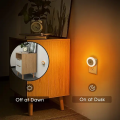 Smart Auto On/Off Sensor Nightlight Round EU Plug in Wall Night Lamp Bathroom Home Kitchen Hallway Staireway Bedroom Nightlight.