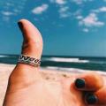 Wave Ring Stainless Steel Ocean Wire Wrap Surf Rings For Women Beach Tidal Jewelry Midi Bague Femme Anillos Mujer.