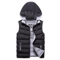 Brand Men's Vest Winter Sleeveless Jackets Down Vest Men Hooded Warm New 2022 Casual Outwear Hat Detachable Outer Vest Chalecos.
