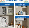 Multipurpose Use Storage Cabinet for Living Room, Office, Kitchen, 72x16"Floor Cabinet with Door, Freestanding Cabinet 6 Tier Display Shelf.