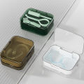 2Layers Orthodontic Retainer Braces Storage Box Teeth Soaking Denture Cleaning.