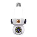 V380 PRO REAL 3 LENS BULB CAMERA FULL NIGHT COLOR 6MP( 2MP+2MP+2MP) WIFI  Three Lens 3 Screens Ip Cctv Color Night Vision Ptz Two Way Audio Security Light Bulb Camera. 