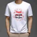 HAPPY NEW YEAR 2024 New Design Casual Half Sleeve T-Shirt For Men's. 