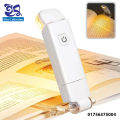 LED USB Rechargeable Clip-on Book Reading Light – Adjustable Brightness, Eye Protection, Portable Bookmark Lamp for Night Reading.