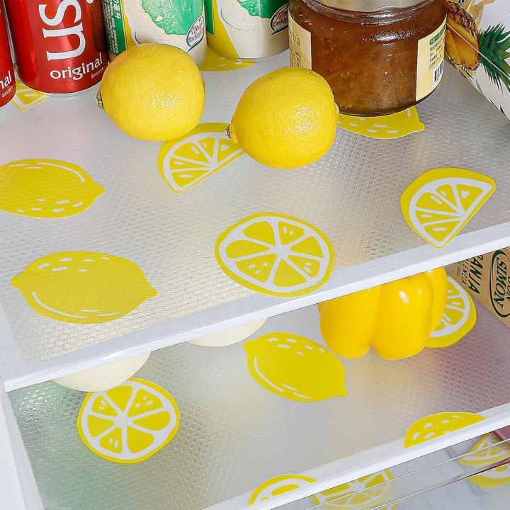 (3 Pcs) Washable Refrigerator Printed Mat Waterproof Fridge Mate Drawer Matt