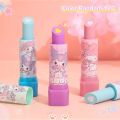 Sanrio My Melody Kuromi Lipstick Design Cartoon Rubber Eraser Cute Erasers For Kids School Office Supplies Gift Stationery.