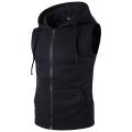 Mens Sleeveless Hoodies Fashion Hooded Sweatshirt Bodybuilding Men vest Clothing Sweatshirts Men Hooded Tracksuit.