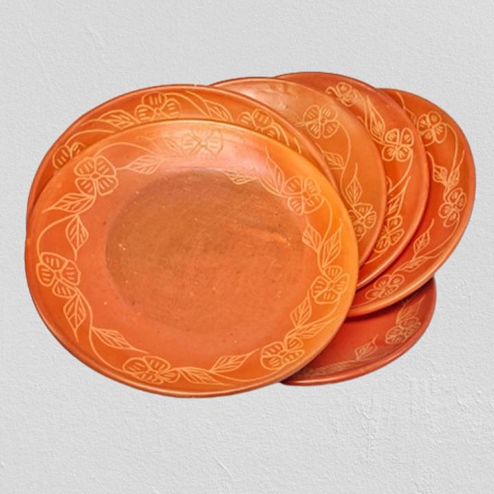 Clay Eating Plate 11" Big Size Matir Plate Food Serving Plate - Serve Your Meals In Style With This Large Clay Eating Plate Perfect For Traditional Dining Experiences