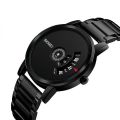 SKMEI 1260 Black Stainless Steel Analog Watch For Men - Black. 
