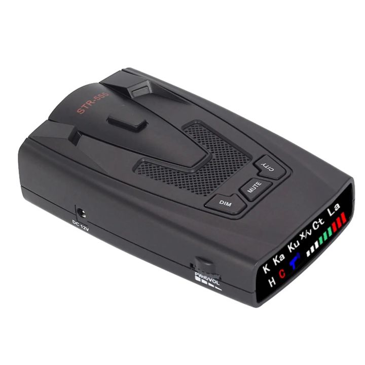 STR-555 Car Radar Full-frequency English Russian Thai Voice Auto Vehicle Speed Alert Alarm Warning Instrument Radar