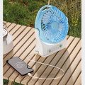 WEIDASI WD-202 Rechargeable 2400mAh Battery Up-Down Movable Portable Desk Fan With LED Lamp. 