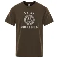 Casual Men's T-Shirt A Song of Ice and Fire T Shirt Valar Morghulis Print T-Shirts Summer Cotton Short Sleeve Breathable Clothes. 
