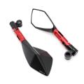 Rizoma CNC Looking Glass for Motorcycle. Rearview Side Mirrors Street Sports Bike. RED. 