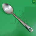 4 pcs stainless steel silver color Serving spoon set long rice spoon,Soup Spoon, Slotted Turner, slotted spoon 4 pcs cookware set. 