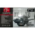 Kiam 7 Pcs Die-Casting Aluminum Cookware Set (INDUCTION). 