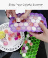 Silicone Ice Cube Tray Honeycomb Ice Cube Tray 37 Cubes Silicone Ice Cube Maker Mold.