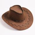 Spring and Summer Western Cowboy Hat Sun Hat Suede Fedora Hat Men's and Women's Multi-Color Knight's Cap Wide Brim Hat Top Hat. 