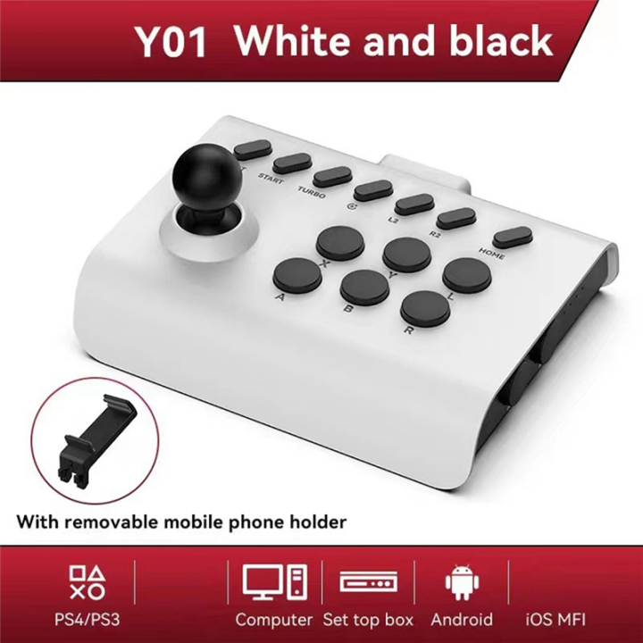 Wireless%20Joystick%20Controller%20Arcade%20Fighting%20Game%20Fight%20Stick%20Gaming%20Joystick%20Replacement%20Accessories%20for%20PS3///Switch/PC/Android%20Black%20-%20Image%207